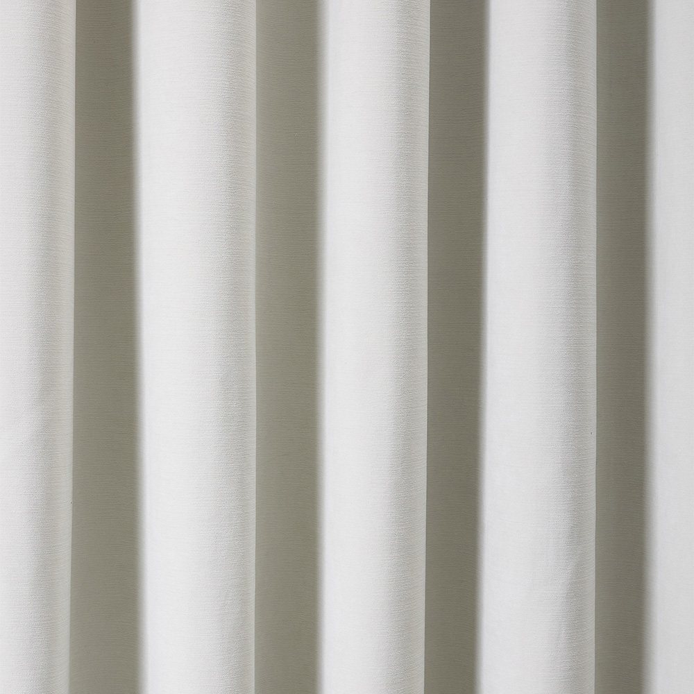 Living and Home Solid Beige White Blackout Chenille Curtains 168 x 183cm Image 6
