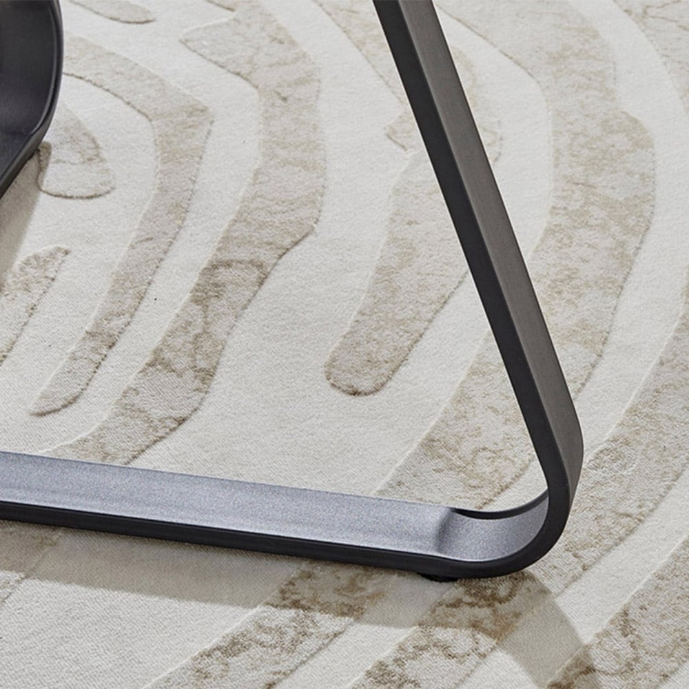 Furniturebox Fira Valera Wood Effect 4 Seater Round Dining Set Brown and White Image 7