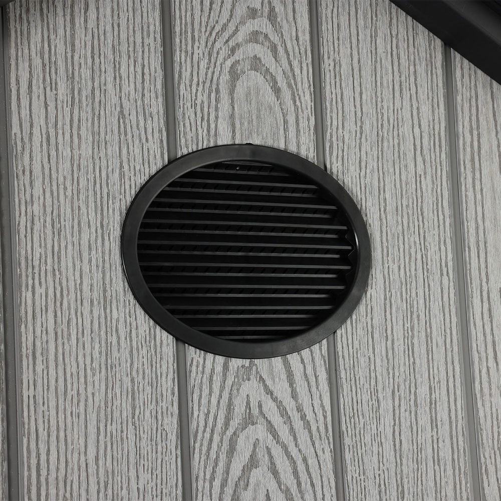 Living and Home 6 x 8ft Grey Apex Garden Tool Shed Image 6