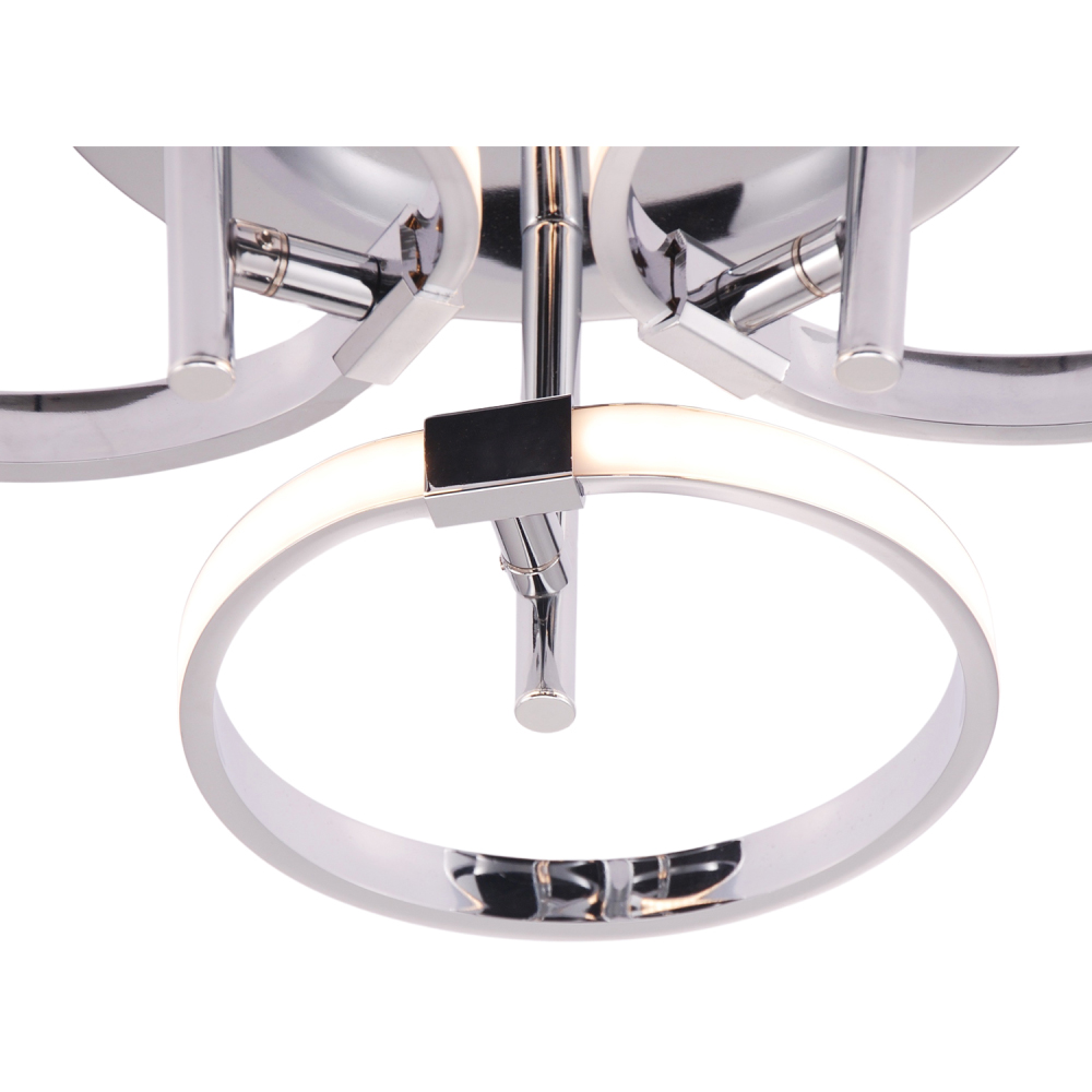 Happy Homewares Chrome Plated Halo Ring LED Ceiling Lighting Fitting Image 3