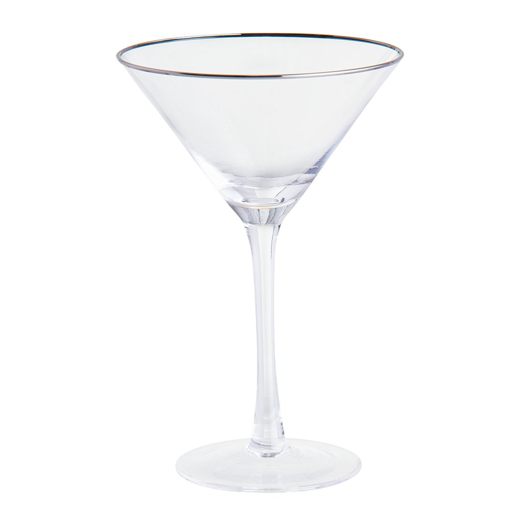 Wilko Silver Rim Cocktail Glass 2 Pack Image 2