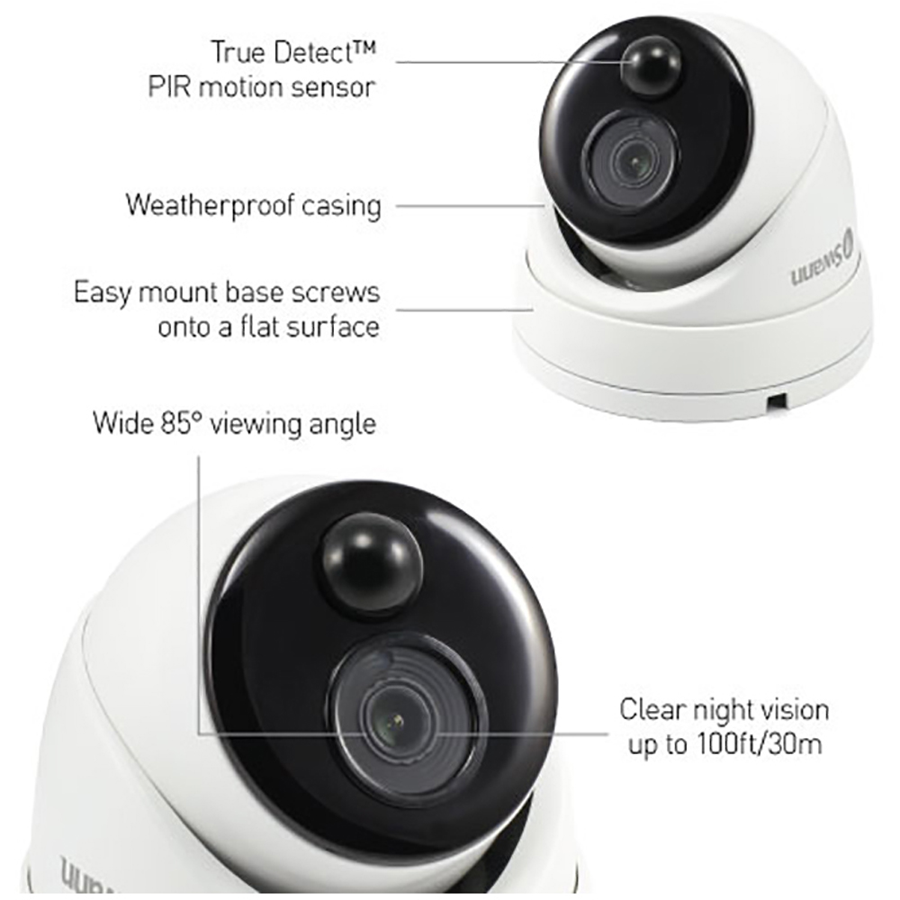 Swann 1080P Wired DVR CCTV HD Dome Camera Kit 2 Pack Image 5