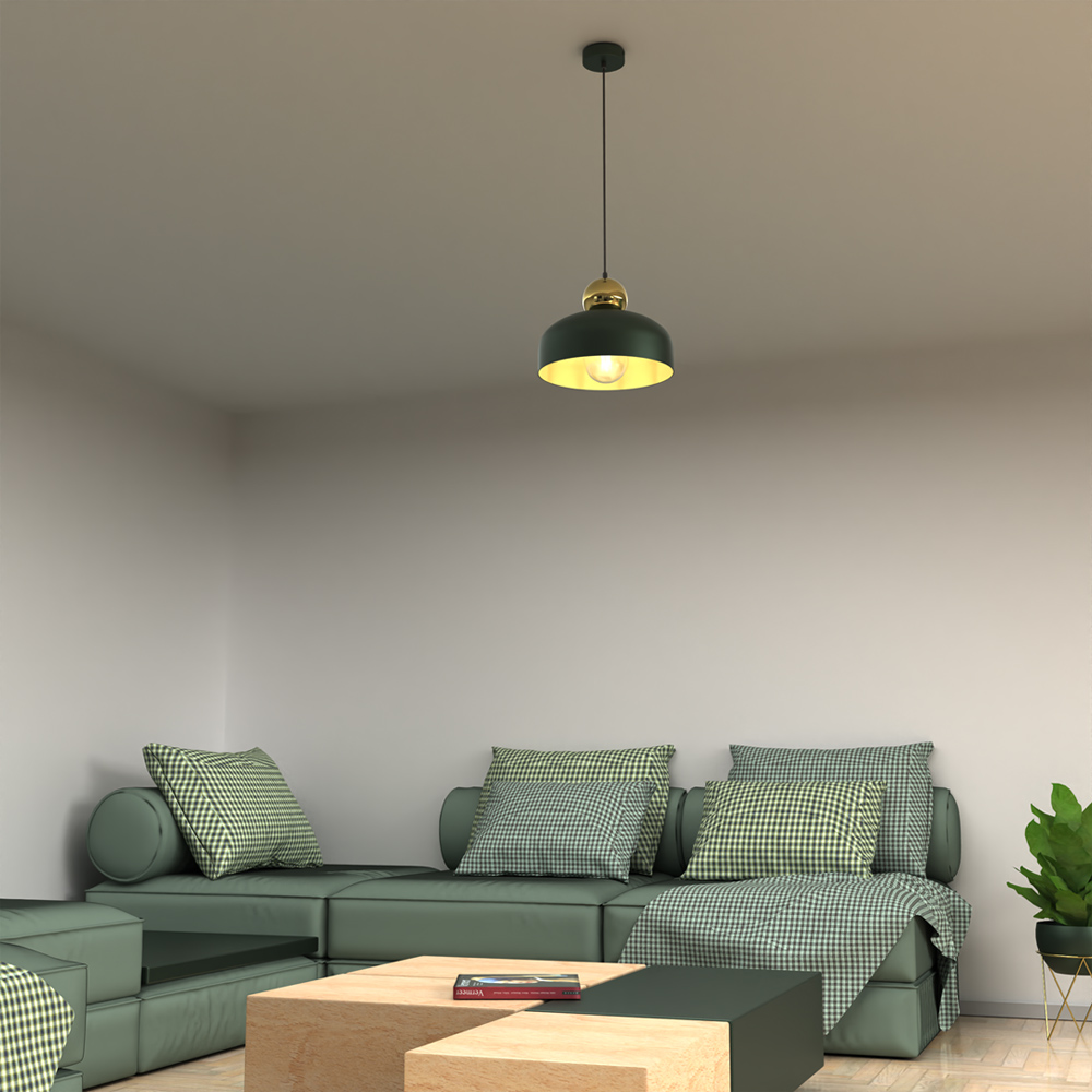 Milagro Harald Green Pendant Lamp 230V Image 3
