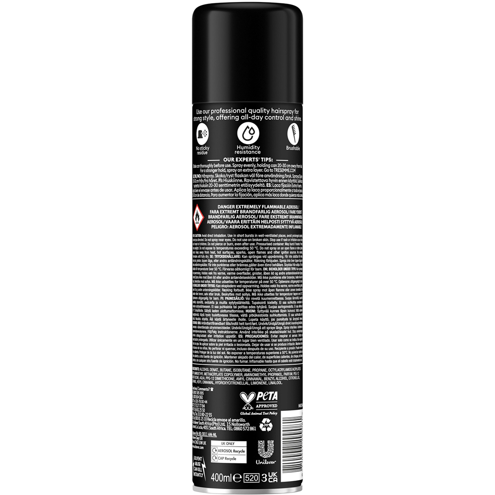 TRESemme Extra Hold Long-lasting Finish Hairspray 400ml 2 Pack Image 3