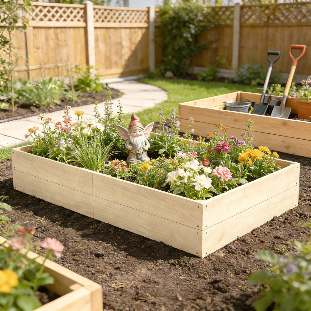 Outsunny 620L Wooden Raised Garden Bed Image 3