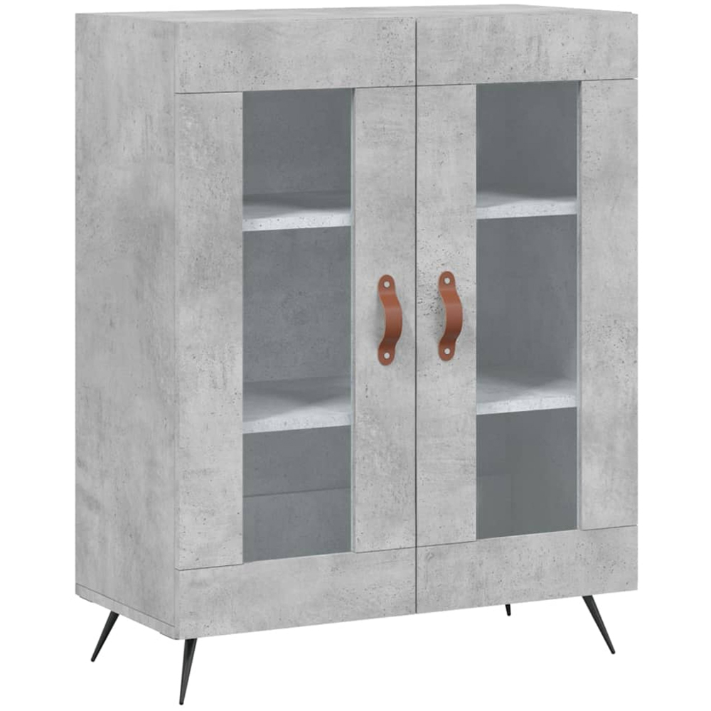 vidaXL 4 Door Concrete Grey Highboard Image 7