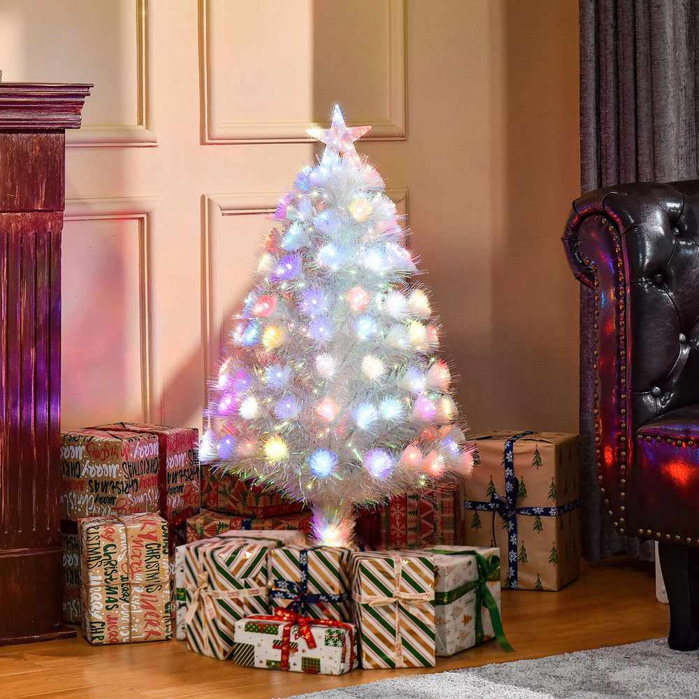 Everglow Fiber Optic LED White Artificial Christmas Tree 3ft Image 2