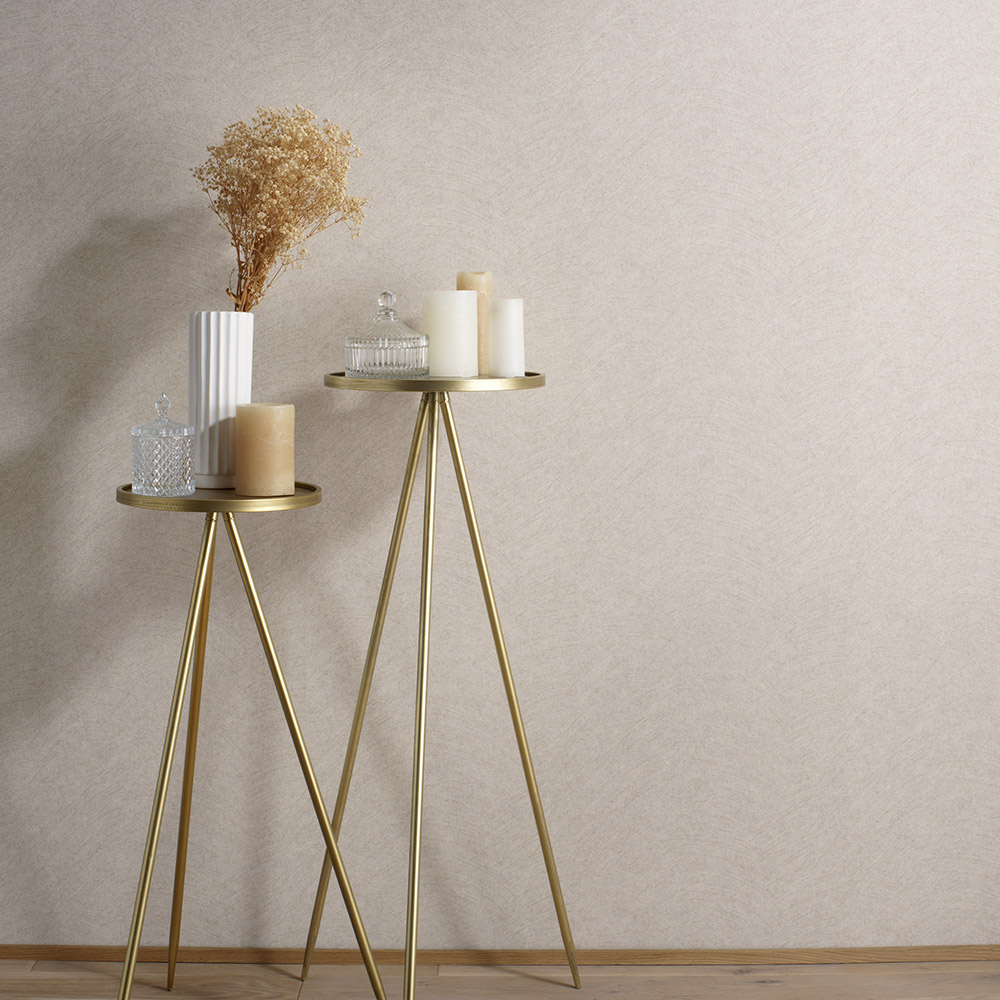 Erismann Flair Semi Plain Beige Vinyl Wallpaper Image 2