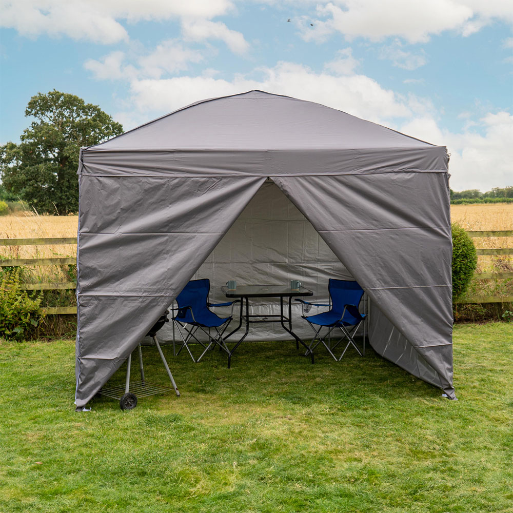 Jack Stonehouse 3 x 3m Dark Grey Portable Pop Up Gazebo Image 4