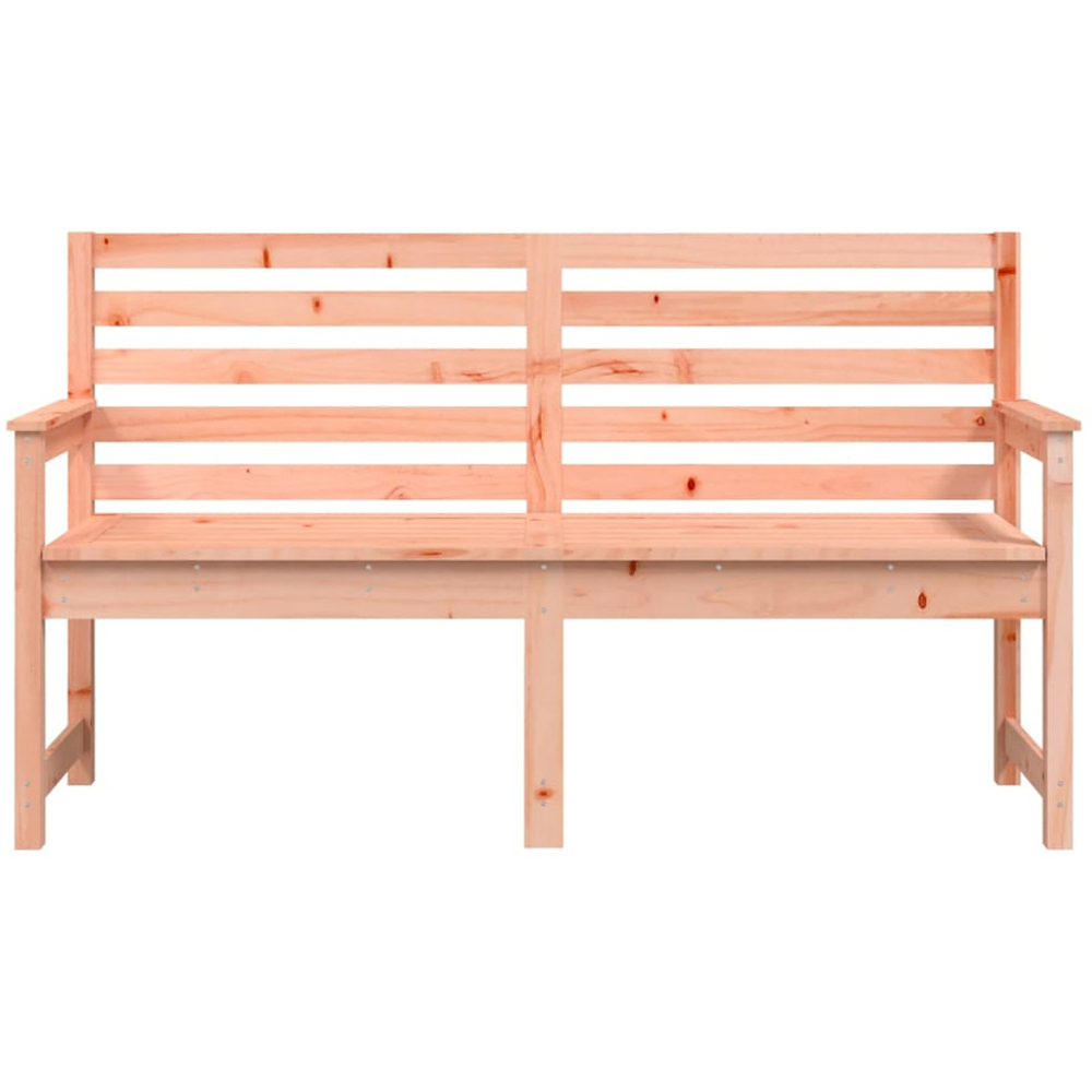 vidaXL Natural Solid Douglas Wood Slatted Garden Bench 159.5 x 48 x 91.5cm Image 3
