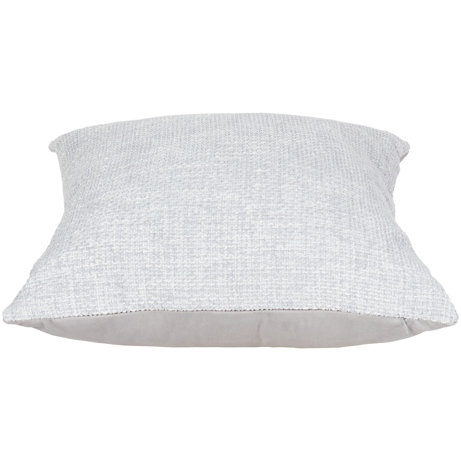 Chenille Boucle Cushion - Silver Image 3