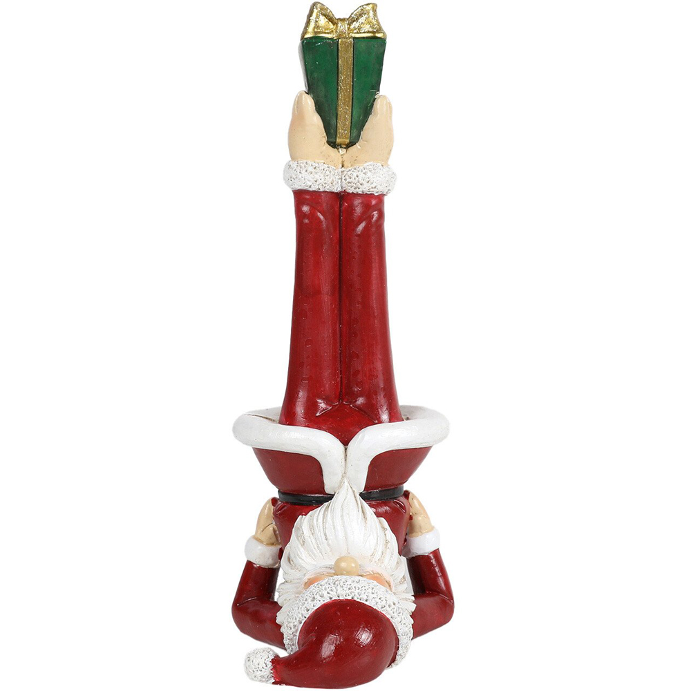 Yoga Santas Christmas Decoration - Red Image 1