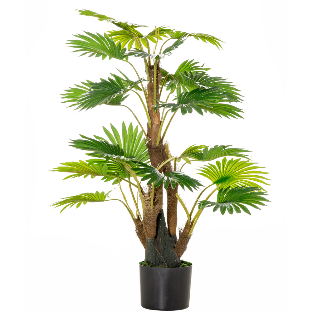 Portland Tropical Palm Tree Artificial Plant In Pot 4.4ft Image 1