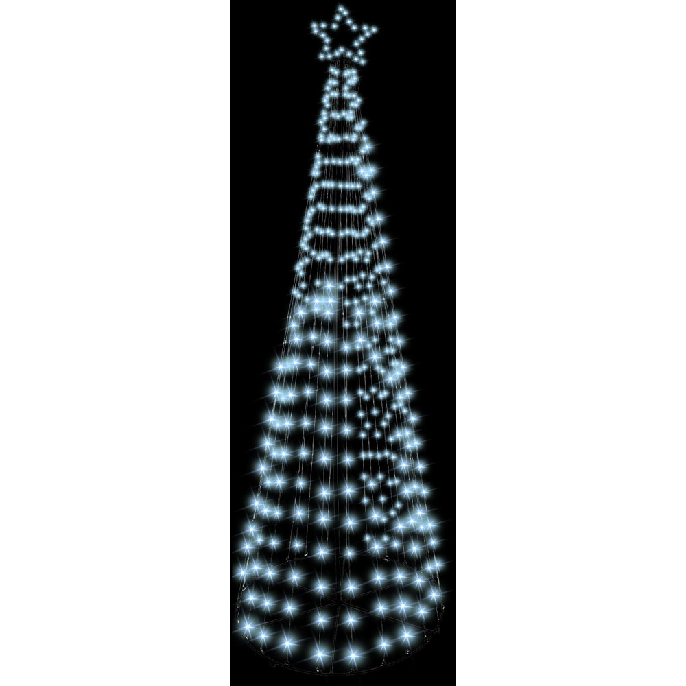 Shatchi Cool White LED Pre Lit Maypole Artificial Christmas Tree 7.1ft Image 2