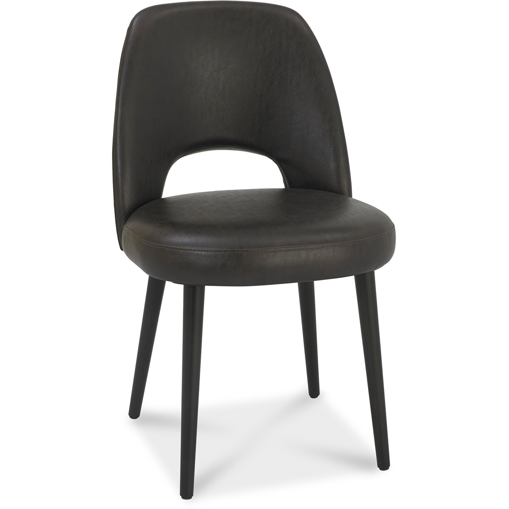 Bentley Designs Set of 2 Peppercorn Old West Vintage Fabric Upholstered Chair Image 2