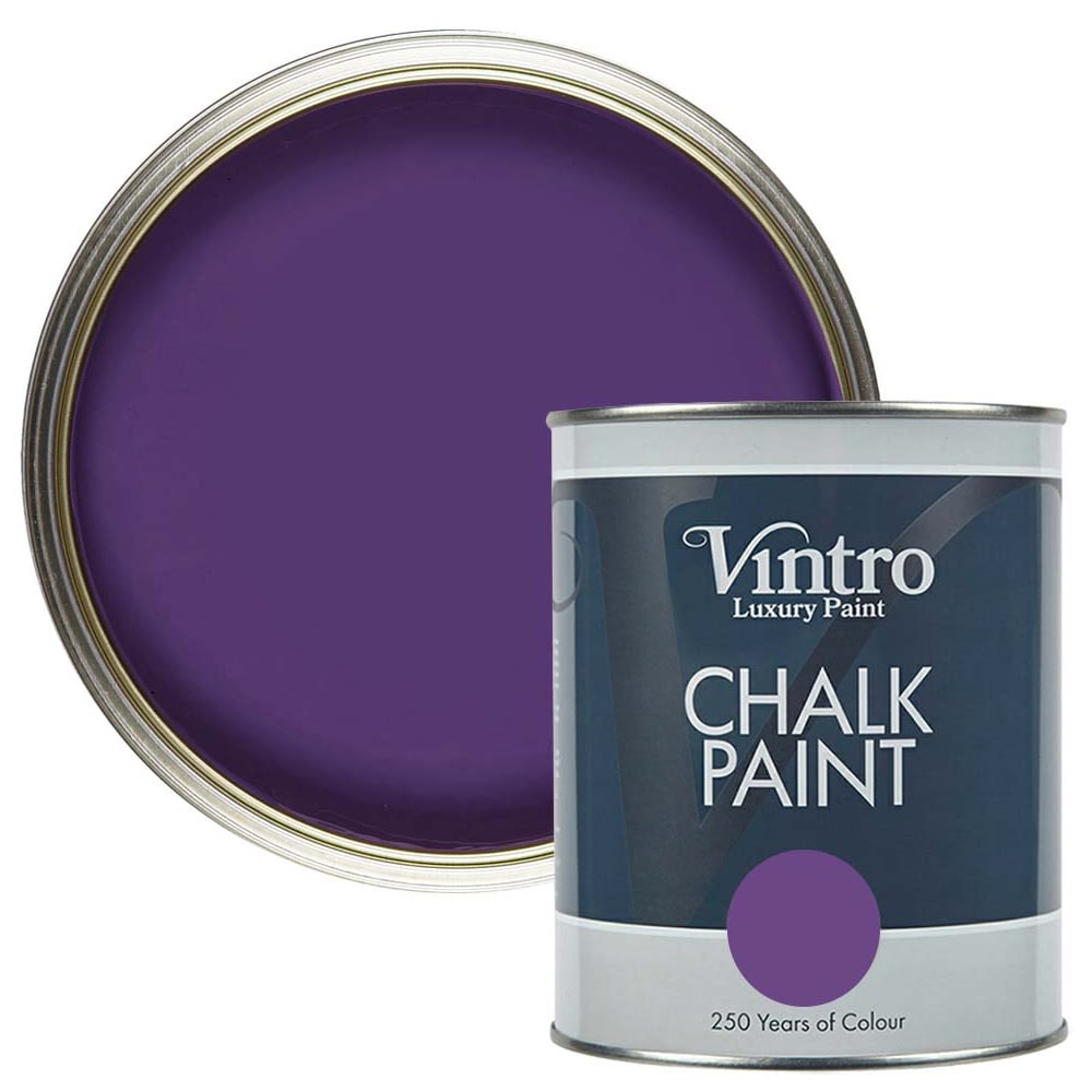Vintro Paint Royal Purple Matt Finish Chalk Paint 1L Image 1