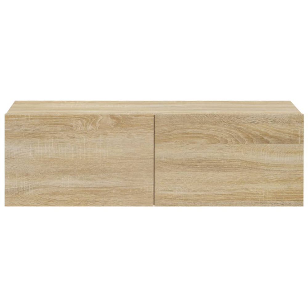 vidaXL 2 Door Sonoma Oak Wall Mounted TV Cabinet Set of 2 Image 6