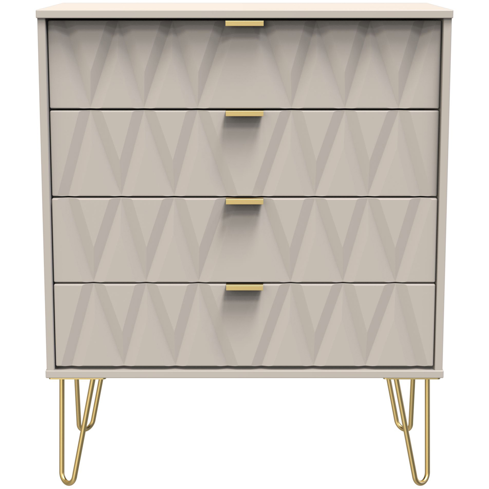 Crowndale Diamond 4 Drawer Kashmir Matt Chest of Drawers Ready Assembled Image 2