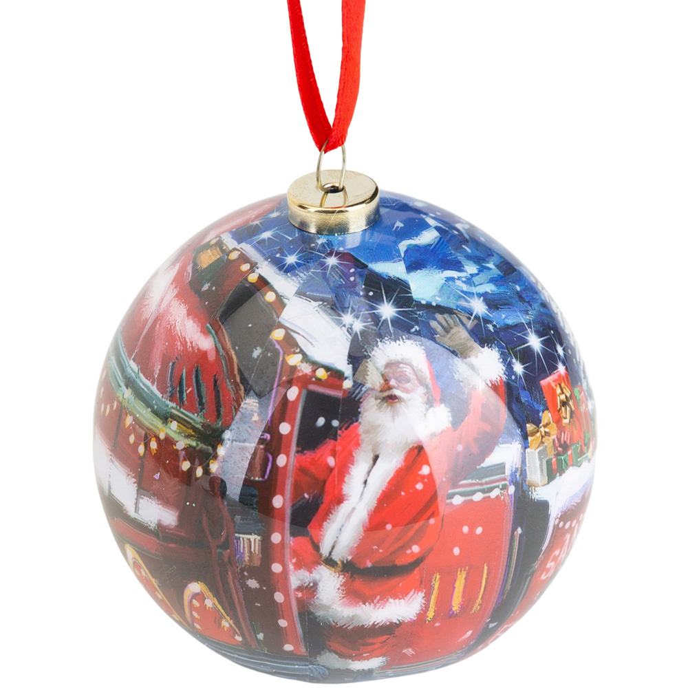 The Christmas Gift Co Red Traditional Christmas Baubles 7 Pack Image 3