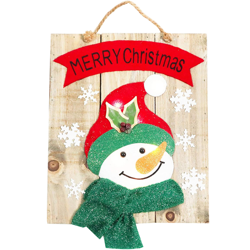 Shatchi Novelty Snowman Wooden Frame Christmas Decoration Image 1