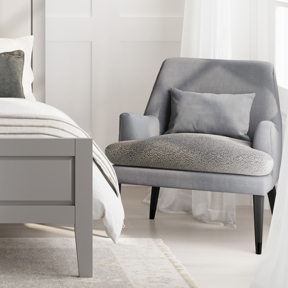 Montana Soft Grey Linen Blend Accent Chair Image 7