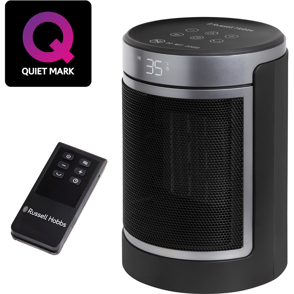 Russell Hobbs RHCH2002S Black and Silver Oscillating Ceramic Heater 1500W Image 8