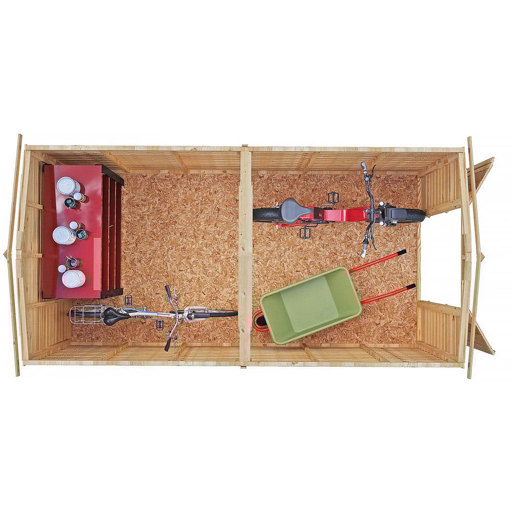 Shire 12 x 6ft Double Door Dip Treated Overlap Apex Shed Image 3