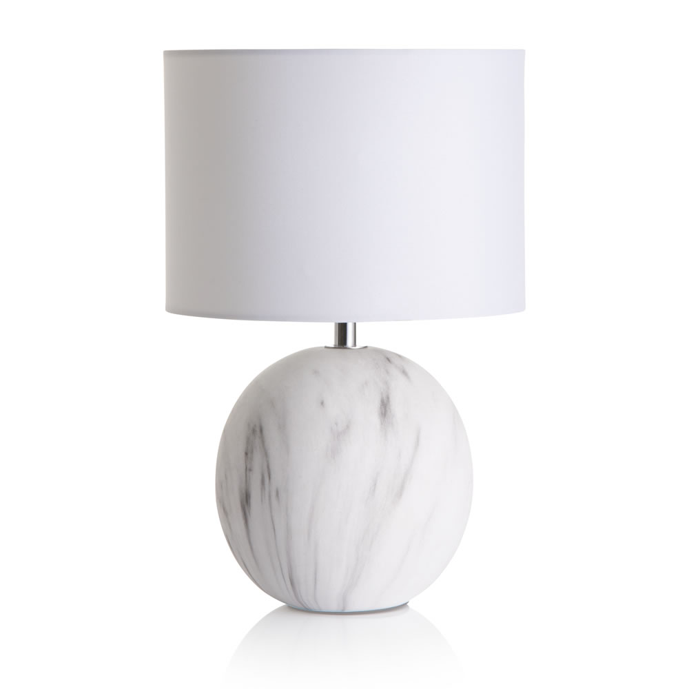 Wilko Small Marble Effect Lamp Image 3