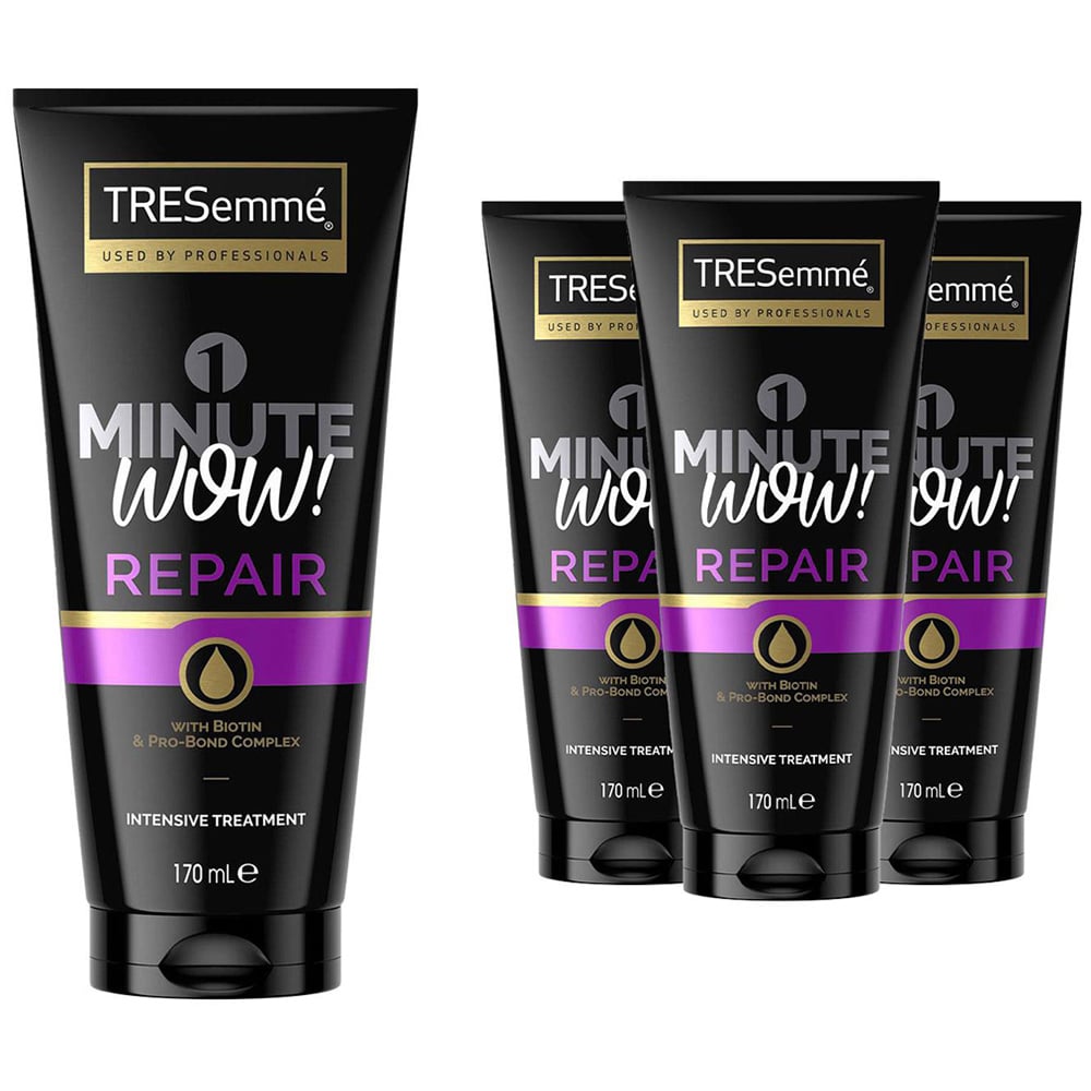 Tresemme 1 Minute WOW Repair Intensive Hair Treatment with Biotin 170 ml 4 Pack Image 1