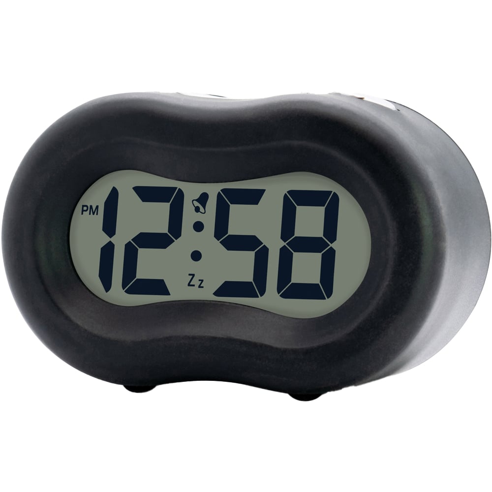 Acctim Vierra Liquorice Black Silicon Digital Alarm Clock Image 4