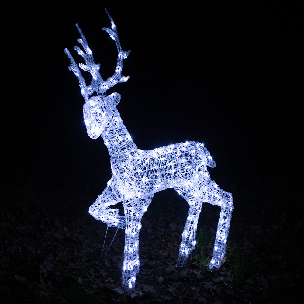The Christmas Centre 200 LED Soft Acrylic Light-Up Stag Reindeer 4.4ft Image 8