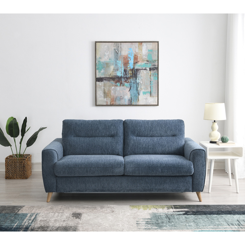 Tribeca 2 Seater Blue Sofa Bed Image 5