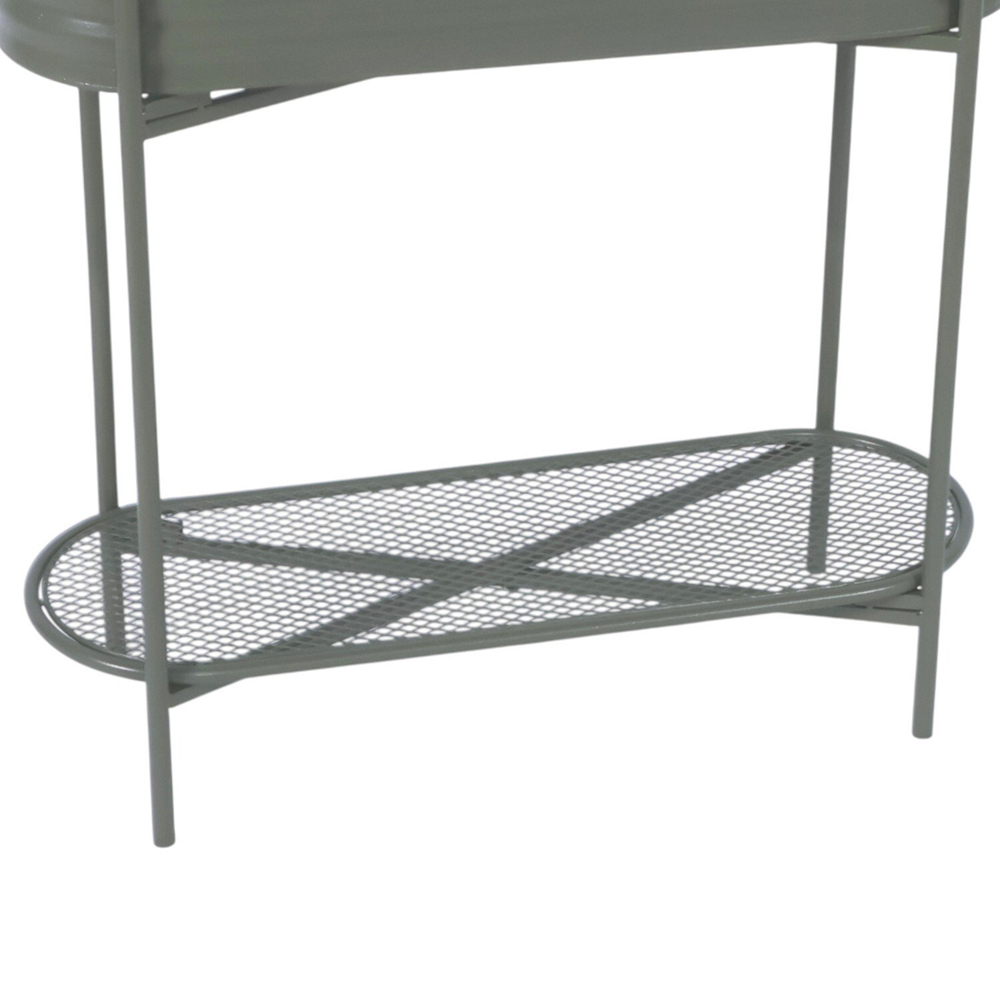Ornate Oval Planter on Stand Grey Image 5