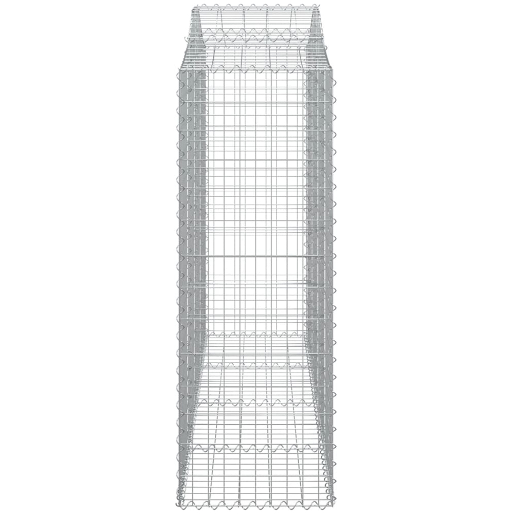 vidaXL Silver Galvanised Iron Arched Gabion Basket 140/160 x 50 x 200cm 20 Pack Image 4
