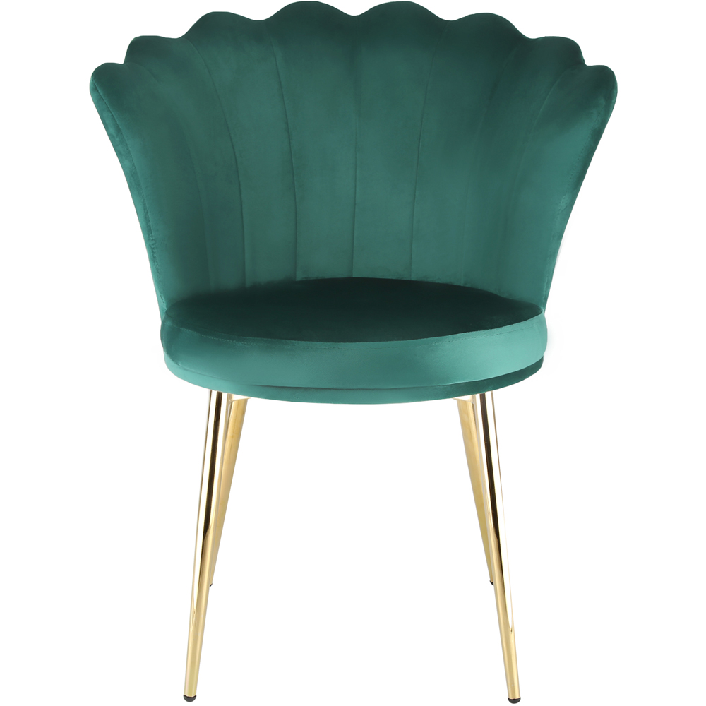 Mini Flora Set of 2 Green Velvet Dining Chair Image 3