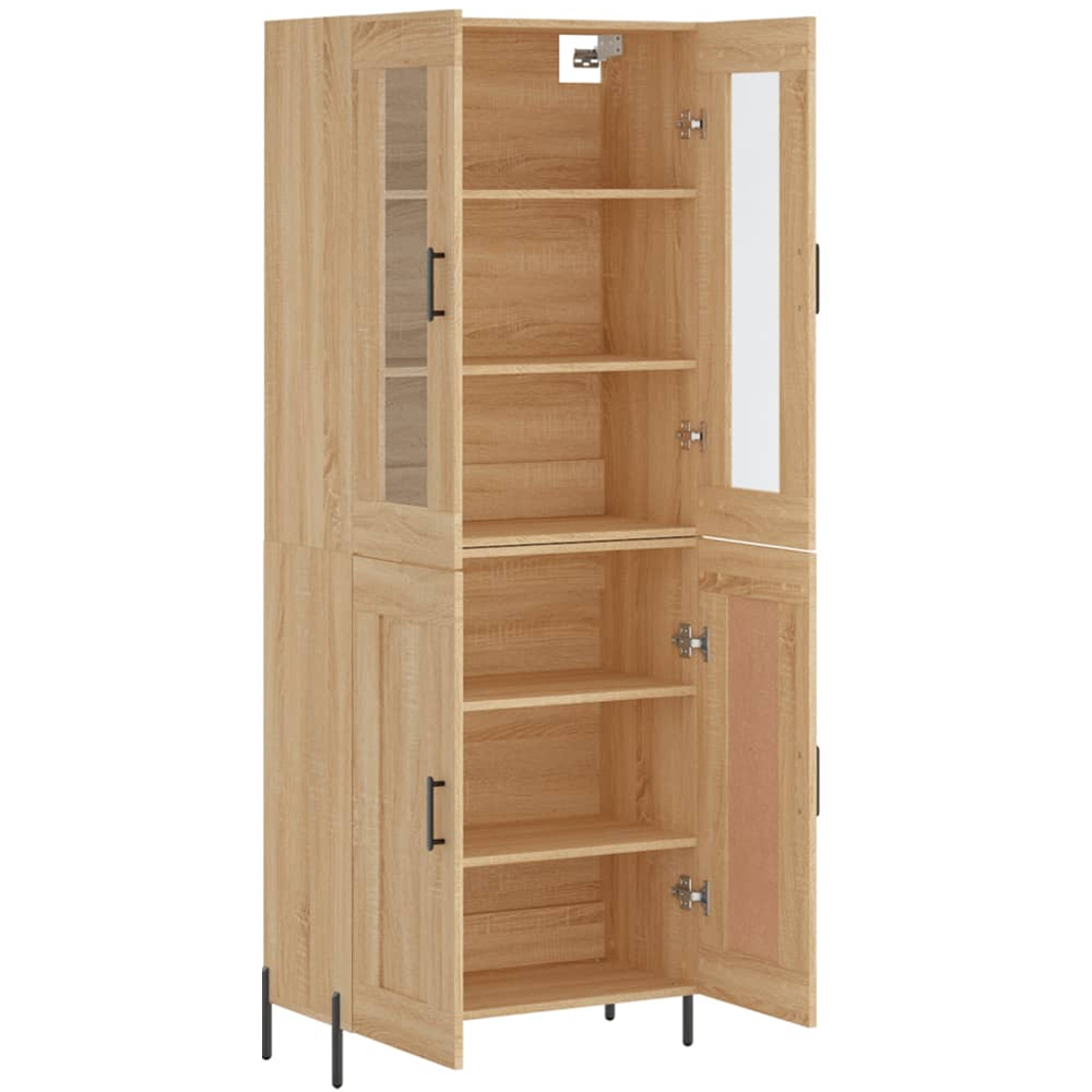 vidaXL 4 Door Sonoma Oak Highboard Image 4