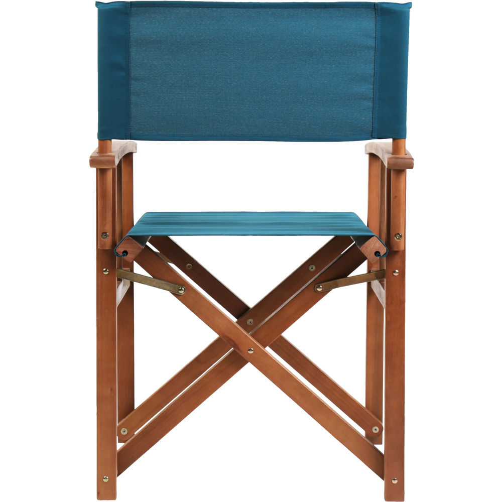 Charles Bentley Eucalyptus Pair Director Chairs Teal Image 5