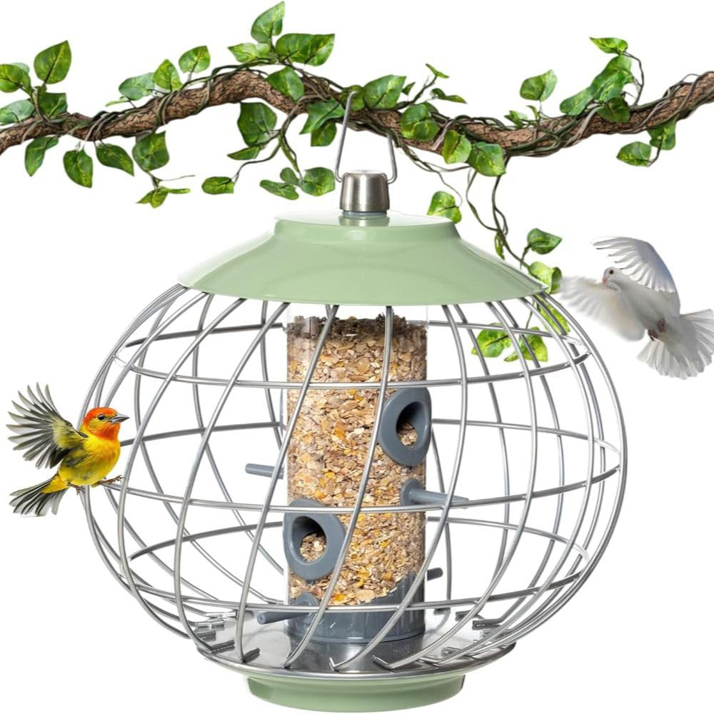 Thompson and Morgan The Nuttery Celadon Green Squirrel Proof Seed Feeder Image 3