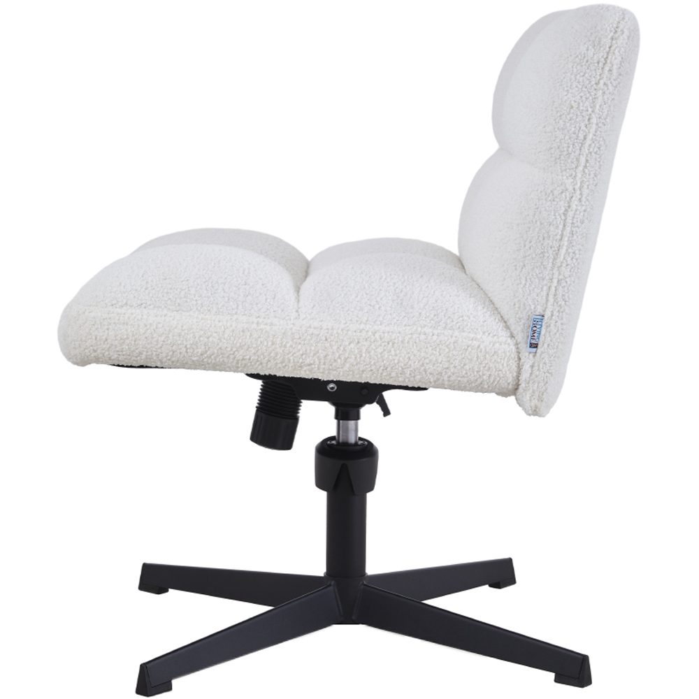 Living and Home Teddy Fleece Upholstered Adjustable Swivel Chair Image 3