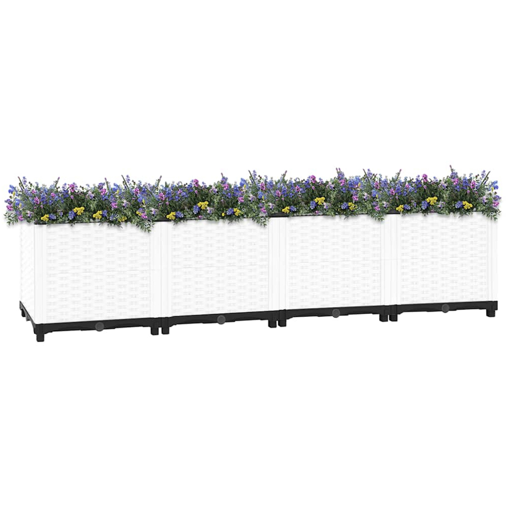 vidaXL Grey Plastic Raised Garden Bed 38 x 160 x 40cm Image 2
