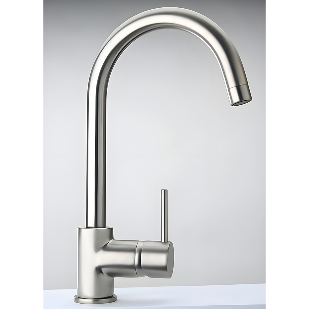 Piralla Vox 572 Antique Nickel Single Side Lever Swivel Spout Kitchen Tap Image 2