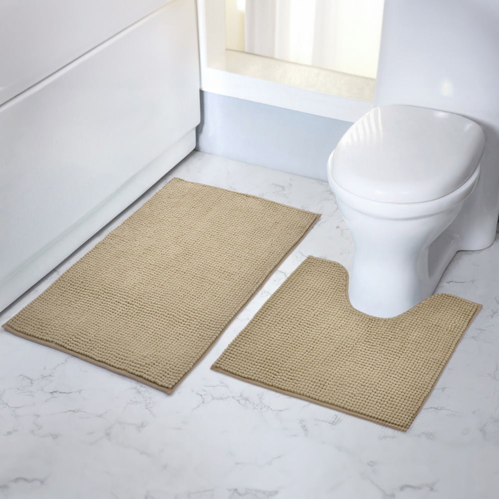 Mayfair Natural Shaggy Noodle Bath Mat 50 x 80cm Image 7