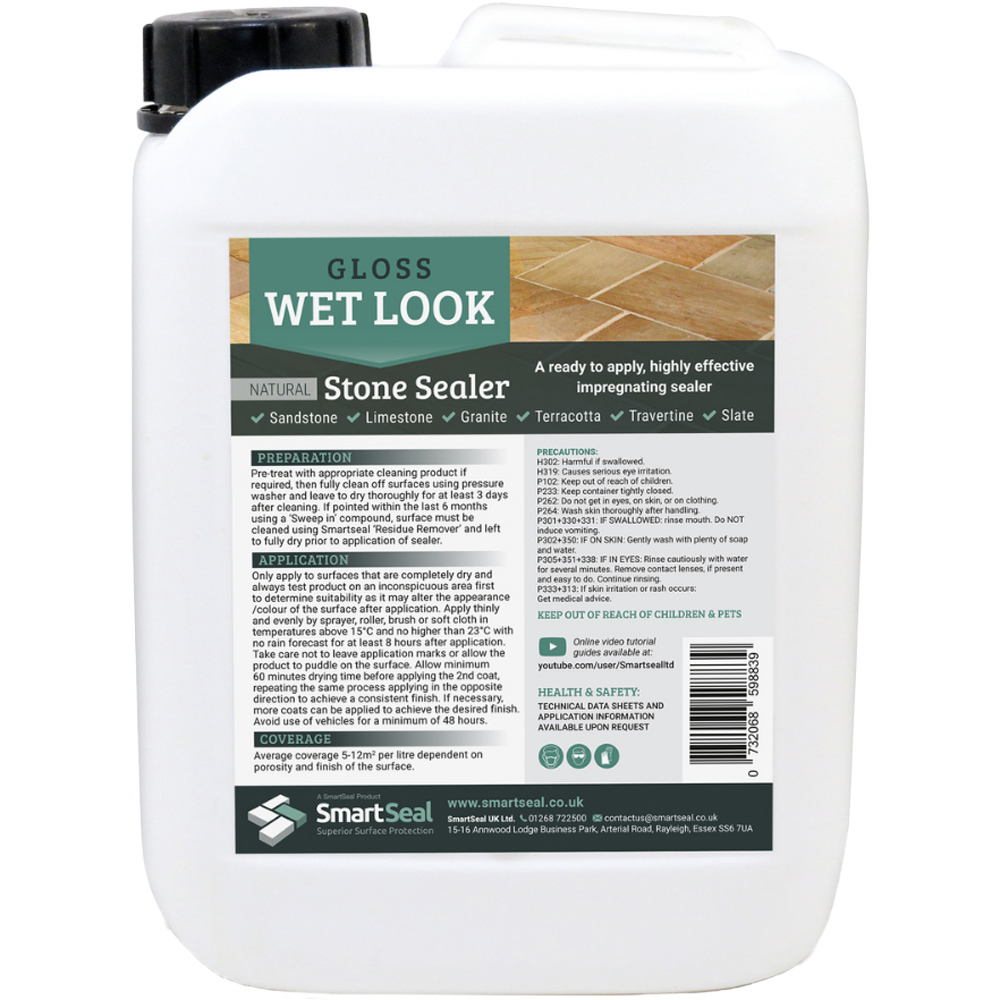 SmartSeal Wet Look Natural Stone Sealer 5L Image 1