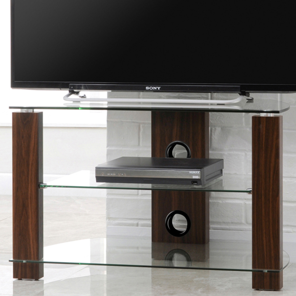 TTAP Vision 2 Shelf Walnut TV Stand 800mm Image 1