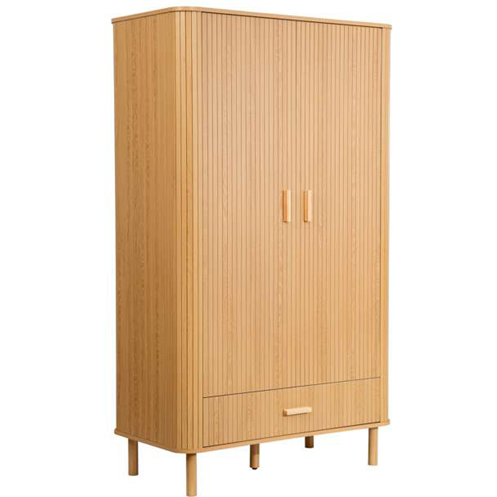 Birlea Axel 2 Door Single Drawer Fluted Wardrobe Image 2