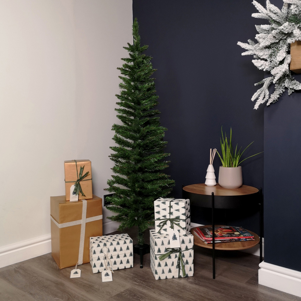 Samuel Alexander Green Plain Pencil Slim Artificial Christmas Tree 5ft Image 7