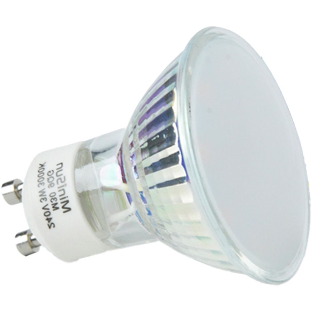 ValueLights 3W 3000K Warm White GU10 Spotlight LED Light Bulb 4 Pack Image 1