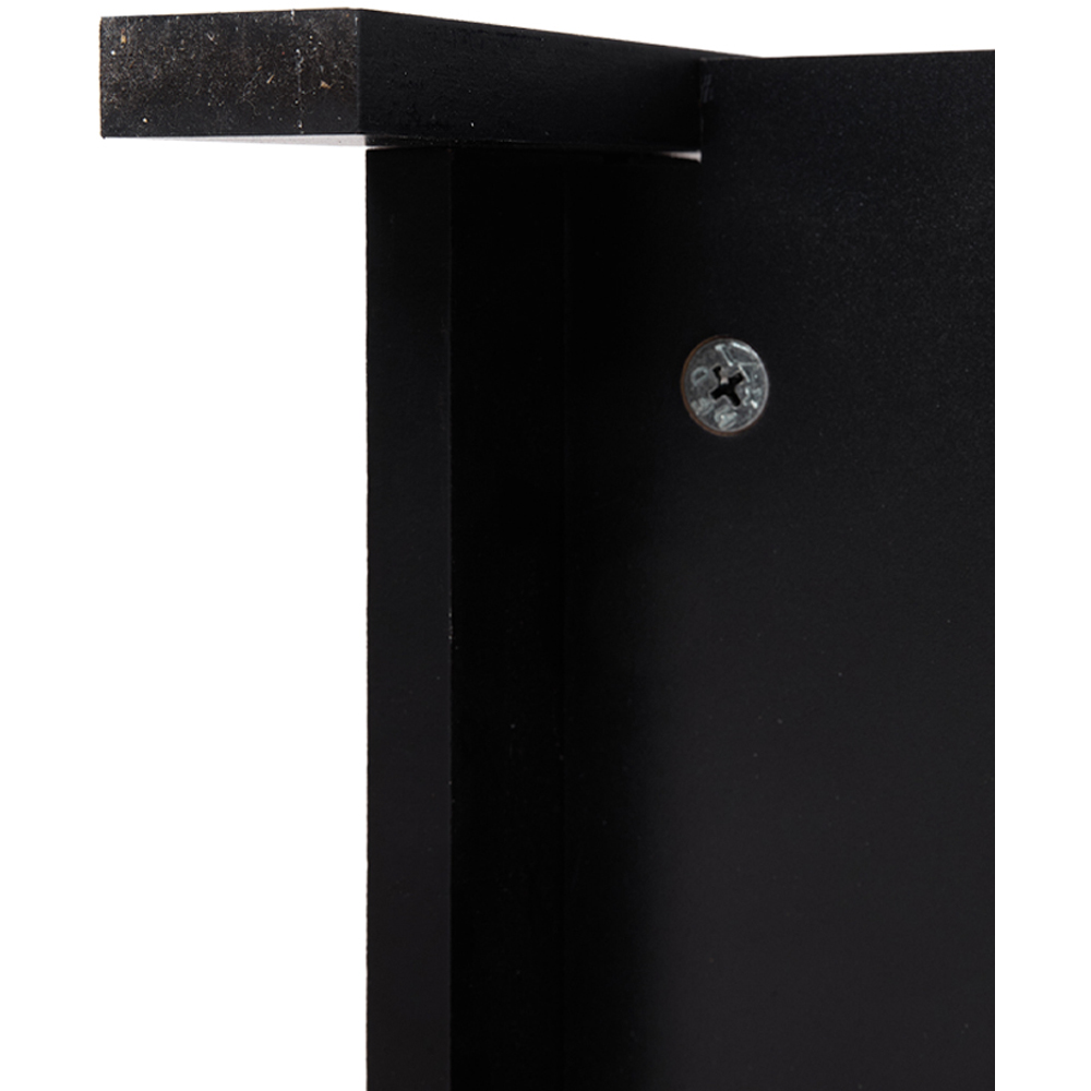 Living and Home Single Drawer Single Shelf Black Bedside Table Image 6