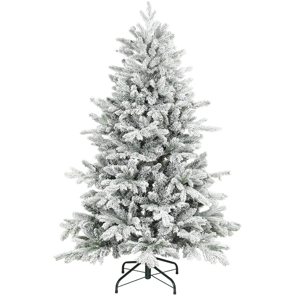 Everglow Snow Flocked Artificial Christmas Tree 5ft Image 1