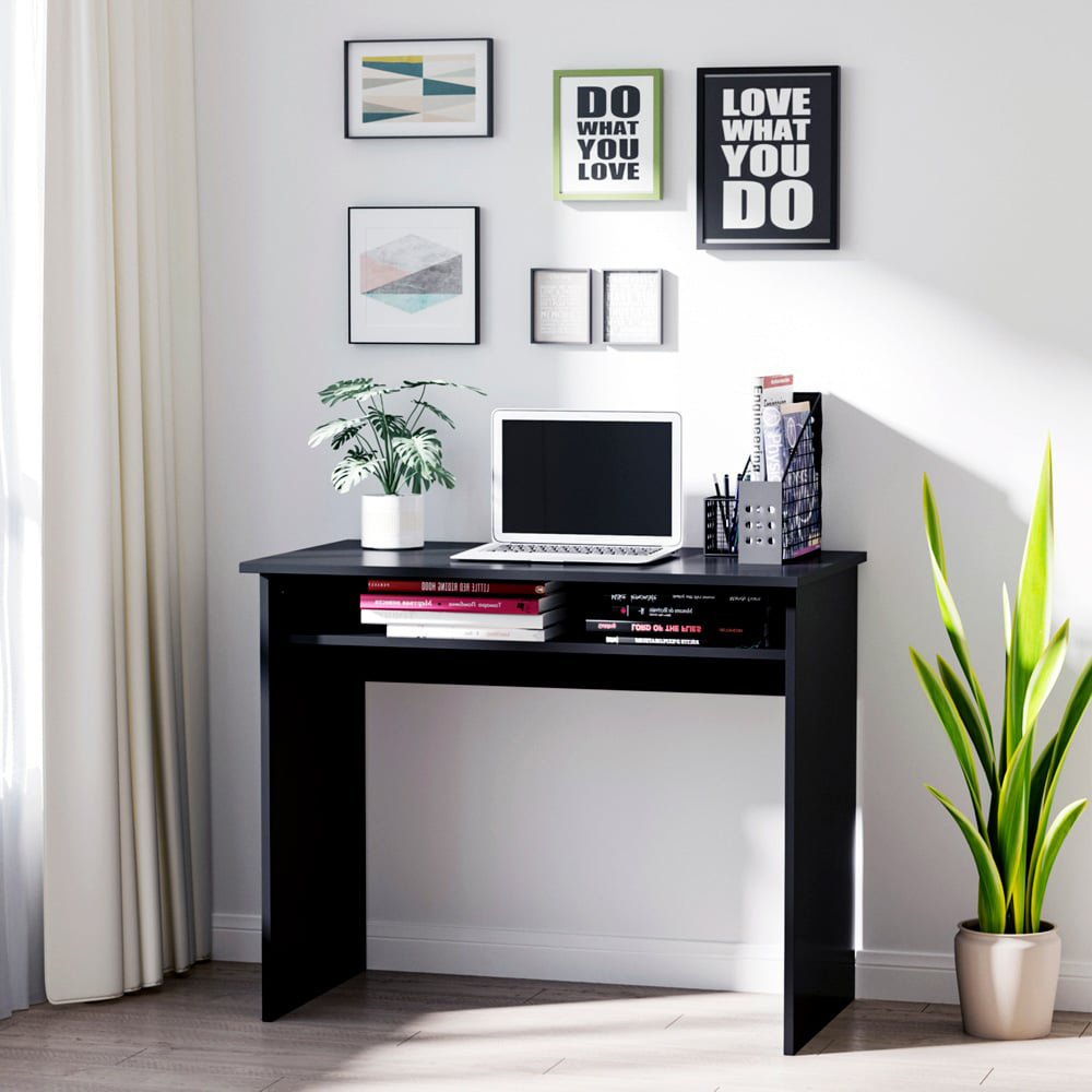 Portland Office Workstation Desk Black Image 6